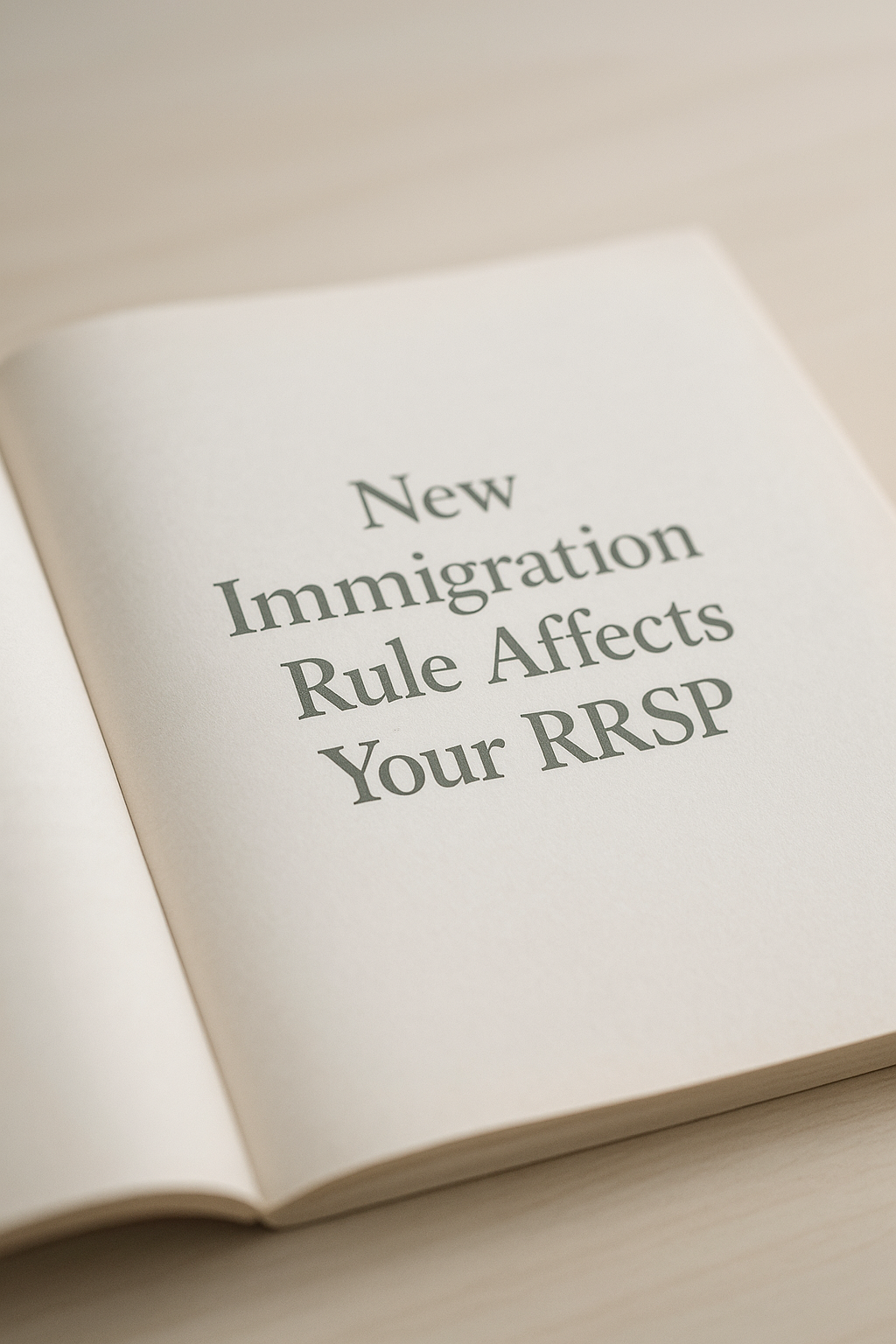 New Immigration Rule Affects Your RRSP: Here’s What You Need to Know.